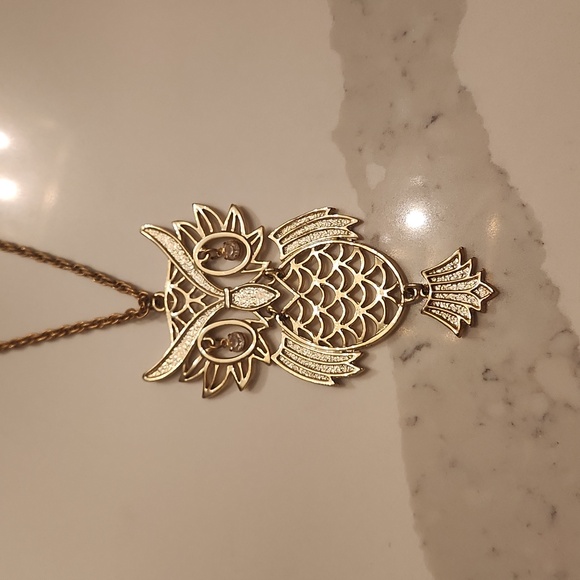Jewelry - Vintage Articulated Large Owl Necklace